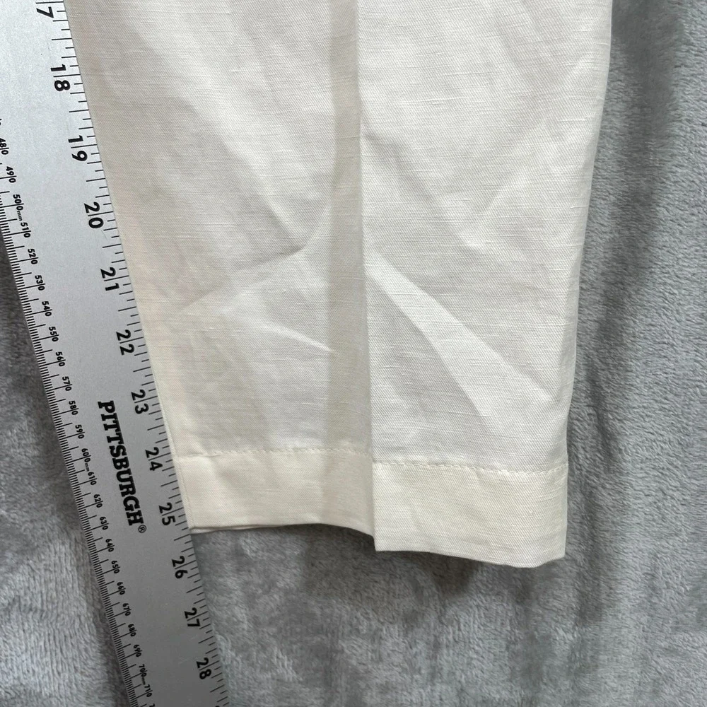Brunello Cucinelli Men's Size 52 White Linen/ Cotton Pants Italy  Altered 40x25!